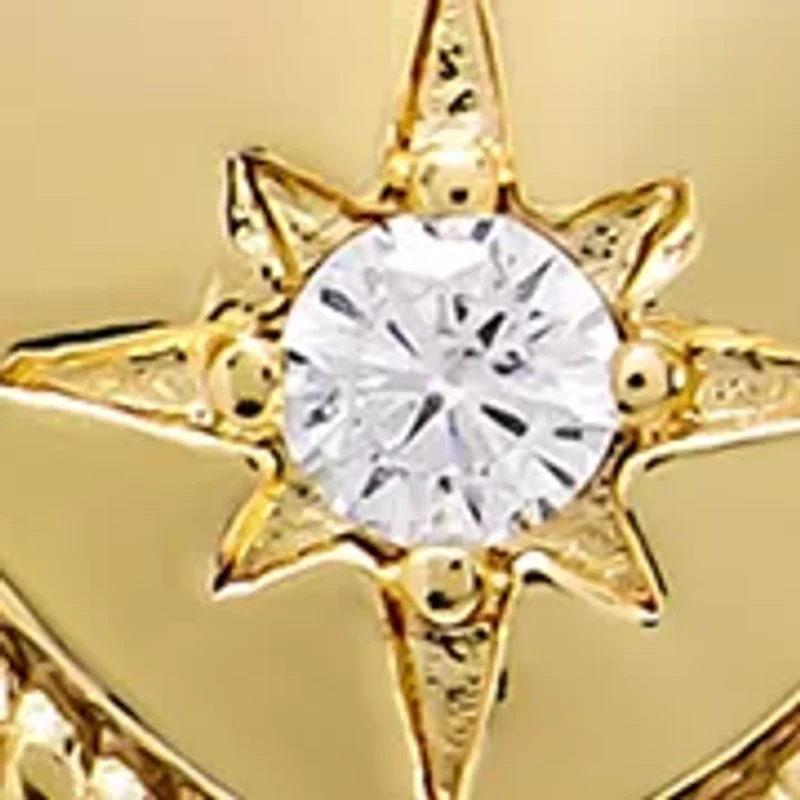 Gold Plated Heart Cubic Zirconia Necklace