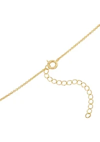 Gold Plated Heart Cubic Zirconia Necklace