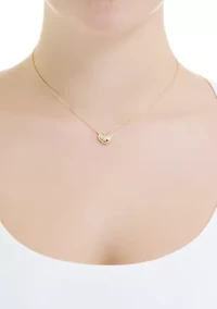 Gold Plated Heart Cubic Zirconia Necklace