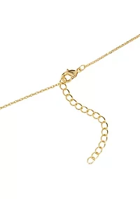 Gold Plated Cubic Zirconia 'Blessed' Necklace