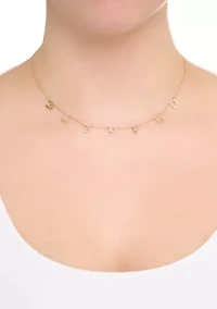 Gold Plated Cubic Zirconia 'Blessed' Necklace