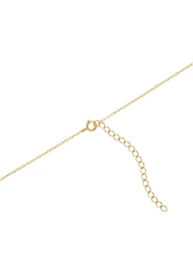 Gold Plated Cubic Zirconia 'Mama' Necklace