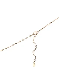 Cubic Zirconia Double Heart Gold Plated Necklace