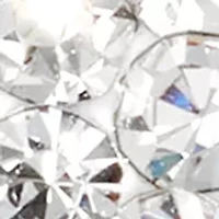 Silver Plated Crystal Bypass Ring