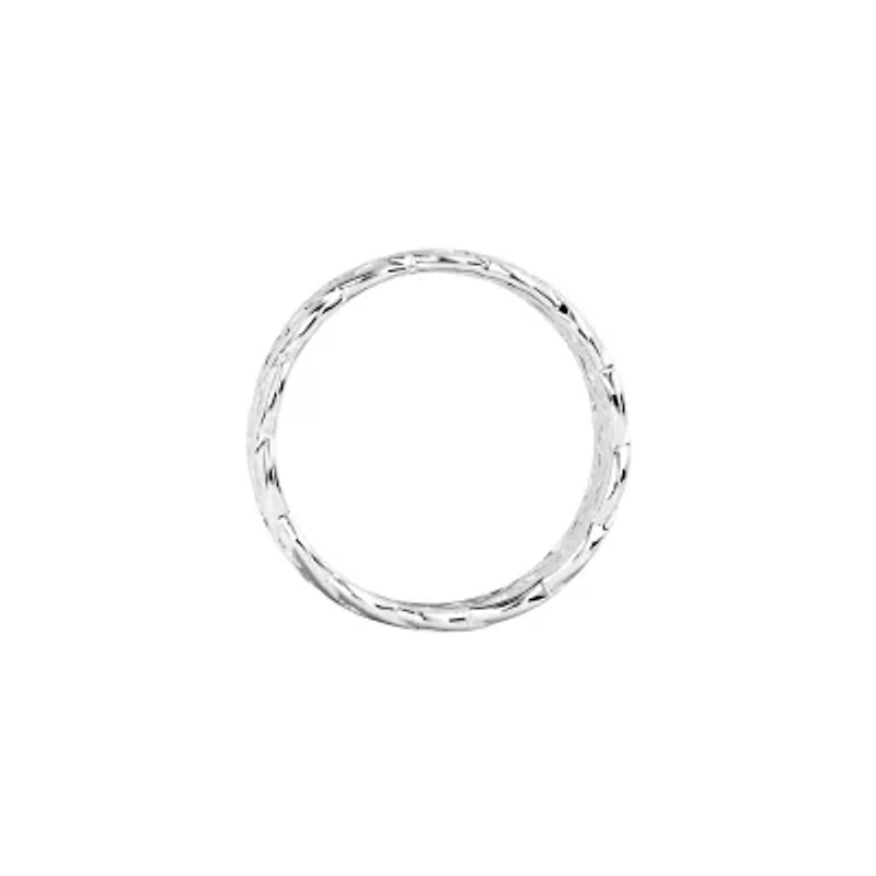 Siver Plated 7mm Thick Braided Ring