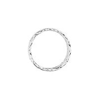 Siver Plated 7mm Thick Braided Ring