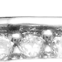 Silver Plated Cubic Zirconia Sideways Cross Ring - Size 7