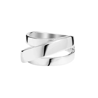 Fine Silver Plated Triple Wrap Around Ring Size 7