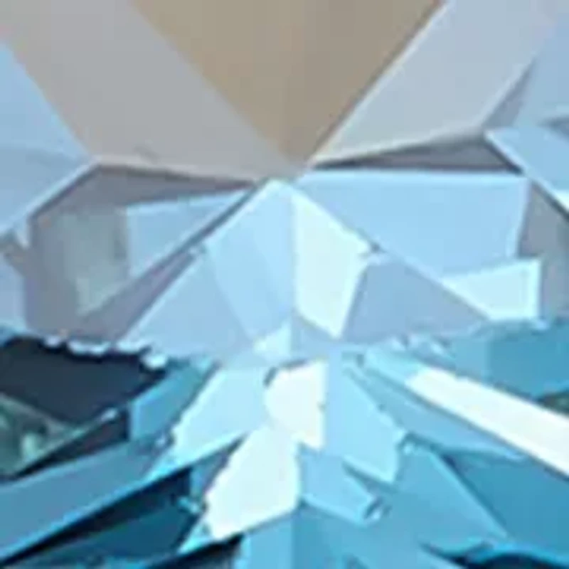 Aqua Cubic Zirconia Cushion Signet Star Band Ring