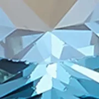 Aqua Cubic Zirconia Cushion Signet Star Band Ring