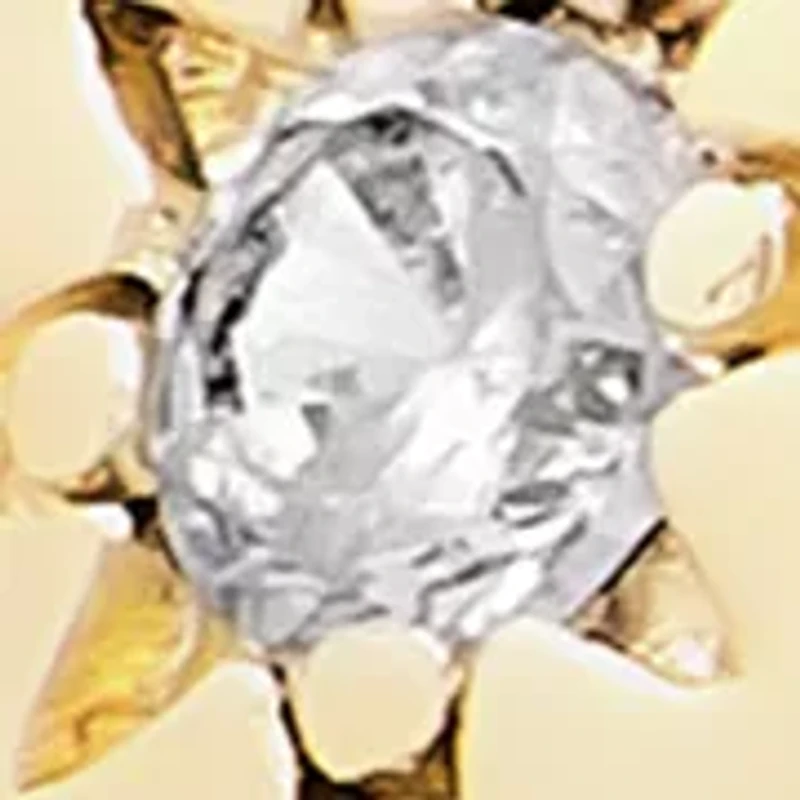  Open Heart Gold Plated Cubic Zirconia Ring 