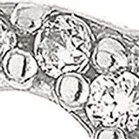 Boxed Sterling Silver Cubic Zirconia Initial C Necklace and Prong Stud Earring Set