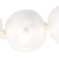 Sterling Silver 7mm Simulated Pearl Necklace and Stud Earring Set