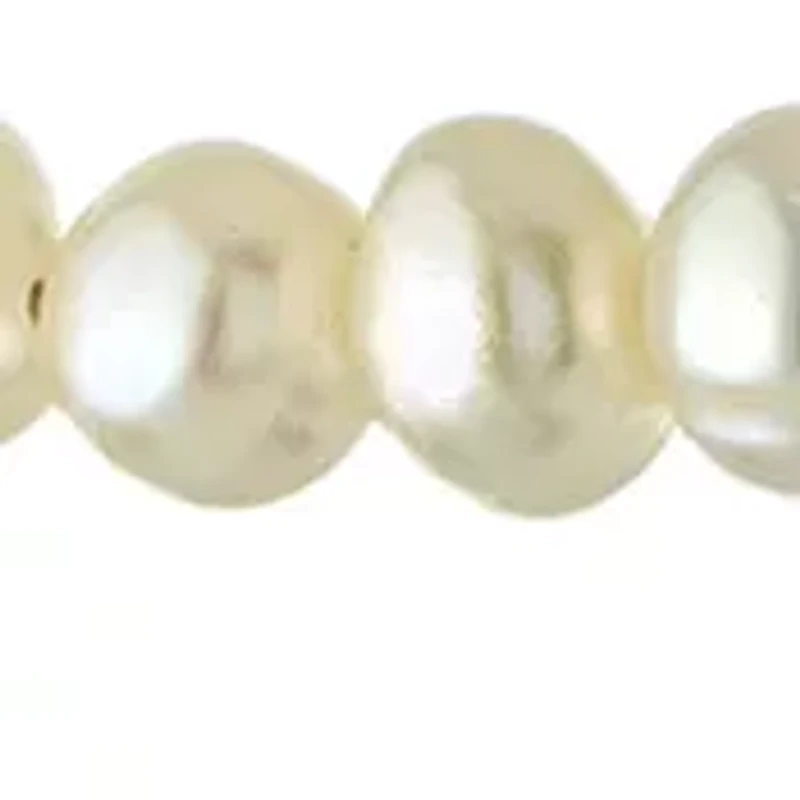 Boxed Sterling Silver 16" + 2"  Fresh Water Pearl Bar Necklace and 7.5-8 Millimeter Stud Earring Set