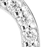 Boxed Sterling Silver Cubic Zirconia Open Heart Necklace with Stud Earrings