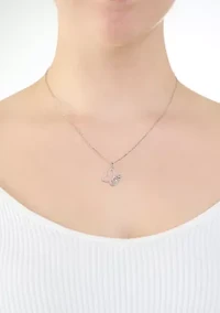 Sterling Silver 18" Laser Cut Butterfly Necklace