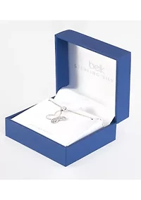 Sterling Silver 18" Laser Cut Butterfly Necklace