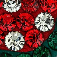 Boxed Sterling Silver Crystal Pavé Watermelon Stud Earrings