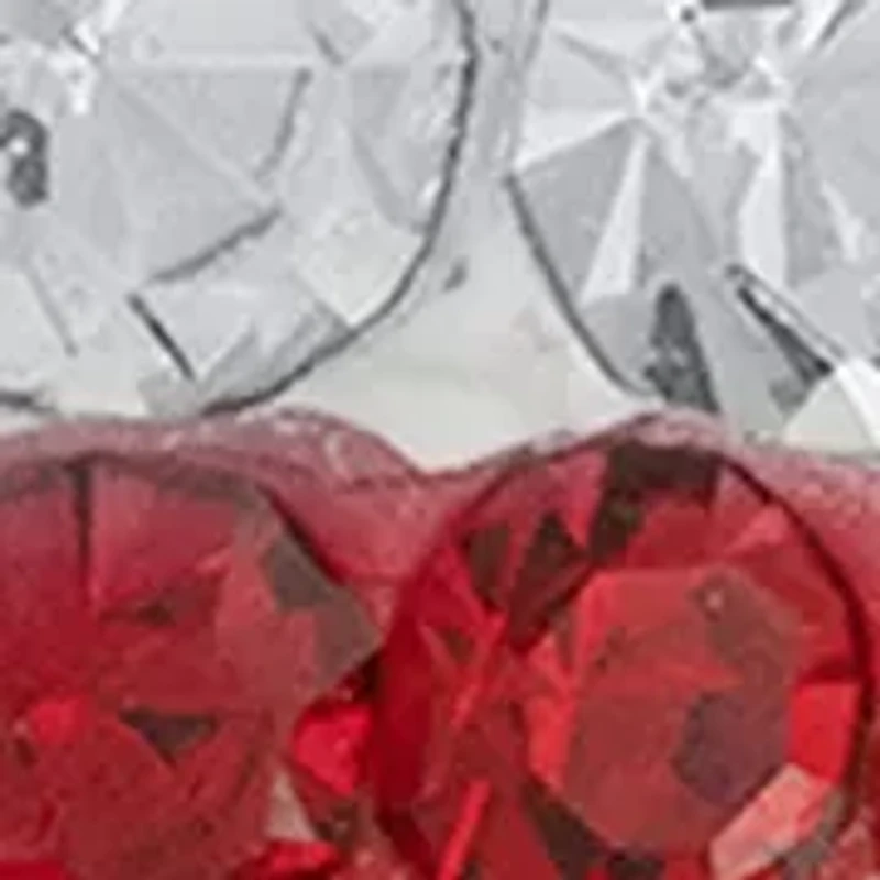 Boxed Sterling Silver Red and Clear Crystal Pavé Christmas Stocking Stud Earrings