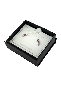 Boxed Sterling Silver Crystal Pavé Shooting Star Stud Earrings