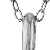 Boxed Sterling Silver 18" Cross with Cubic Zirconia Center Accent Pendant Necklace