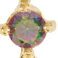 Sterling Silver 3 Stone Cubic Zirconia Drop Pendant Necklace