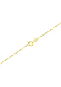 Sterling Silver 3 Stone Cubic Zirconia Drop Pendant Necklace