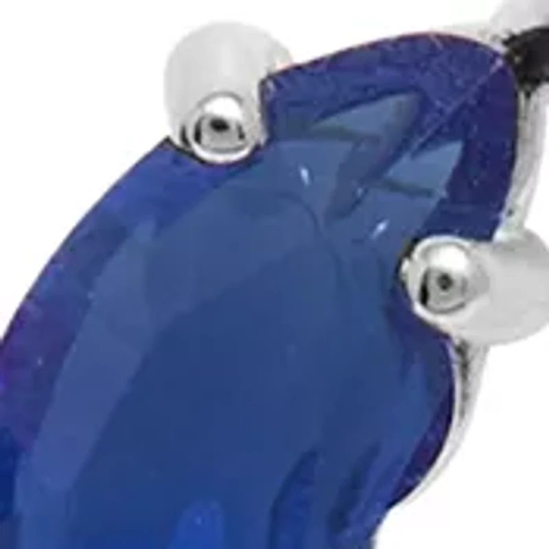 Boxed Silver Plated Crystal Mini Butterfly with Cubic Zirconia Necklace