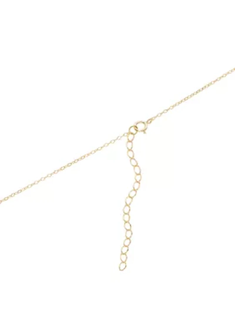 Sterling Silver Cubic Zirconia Flower Pendant Necklace