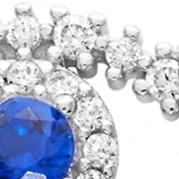 Sterling Silver Cubic Zirconia Evil Eye Necklace