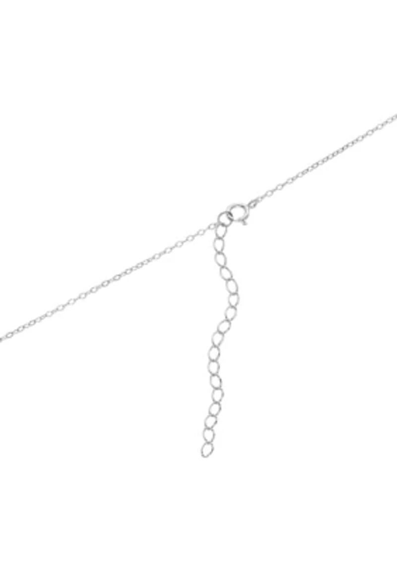 Sterling Silver Cubic Zirconia Evil Eye Necklace
