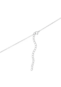 Sterling Silver Cubic Zirconia Evil Eye Necklace