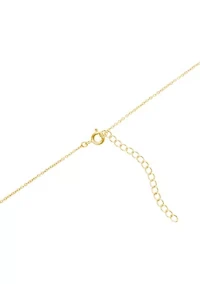 Sterling Silver Cubic Zirconia Loop Cross Necklace