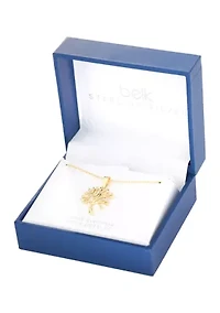 Sterling Silver Cubic Zirconia Tree of Life Necklace