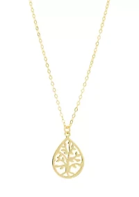 Sterling Silver Tree of Life Pendant Necklace
