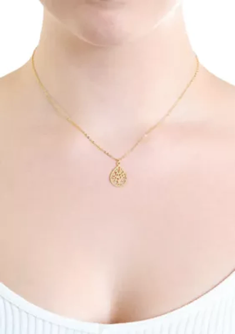 Sterling Silver Tree of Life Pendant Necklace
