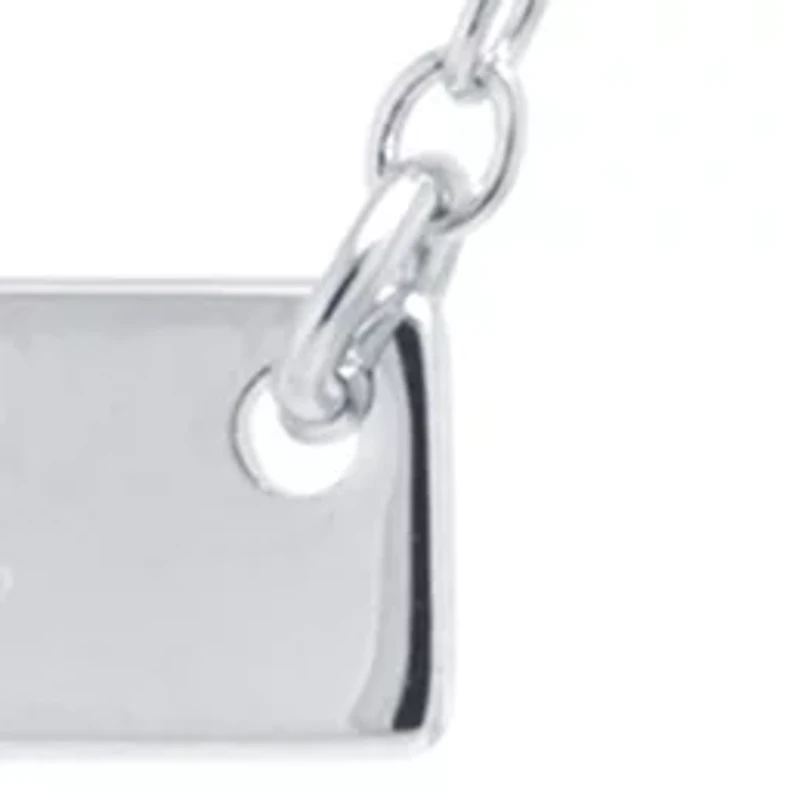 Boxed Sterling Silver Blessed Bar Necklace