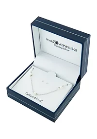Boxed Sterling Silver 16 in + 2 in Multi Freshwater Pearl Necklace