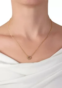 Boxed Cubic Zirconia Open Clover Necklace