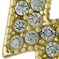 Boxed Gold Over Fine Silver Plated 16+2" Crystal Pavé Lightning Bolt Pendant Necklace and Cloud Stud Earrings Set