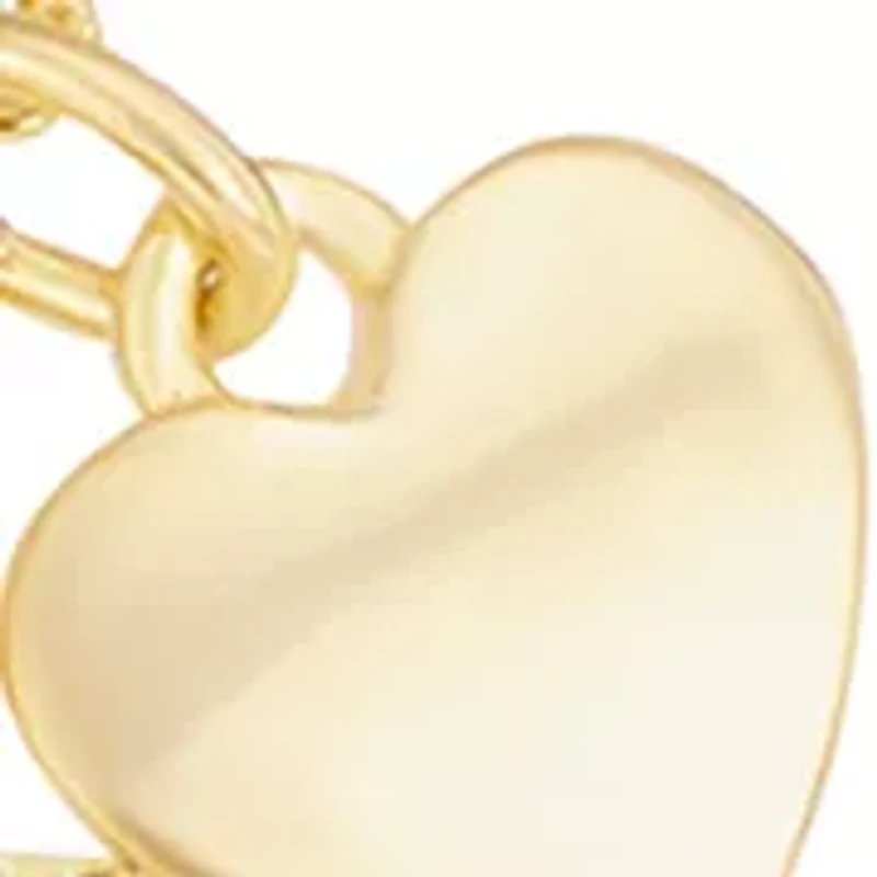 Gold Plated Cubic Zirconia 'Mama' Heart Charm Necklace and Stud Earring Set