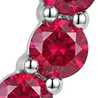 Red Crystal Heart Necklace and Stud Earring Set