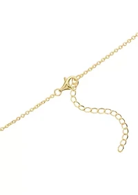 Gold Plated Mystic Cubic Zirconia Pear Necklace and Stud Earring Set