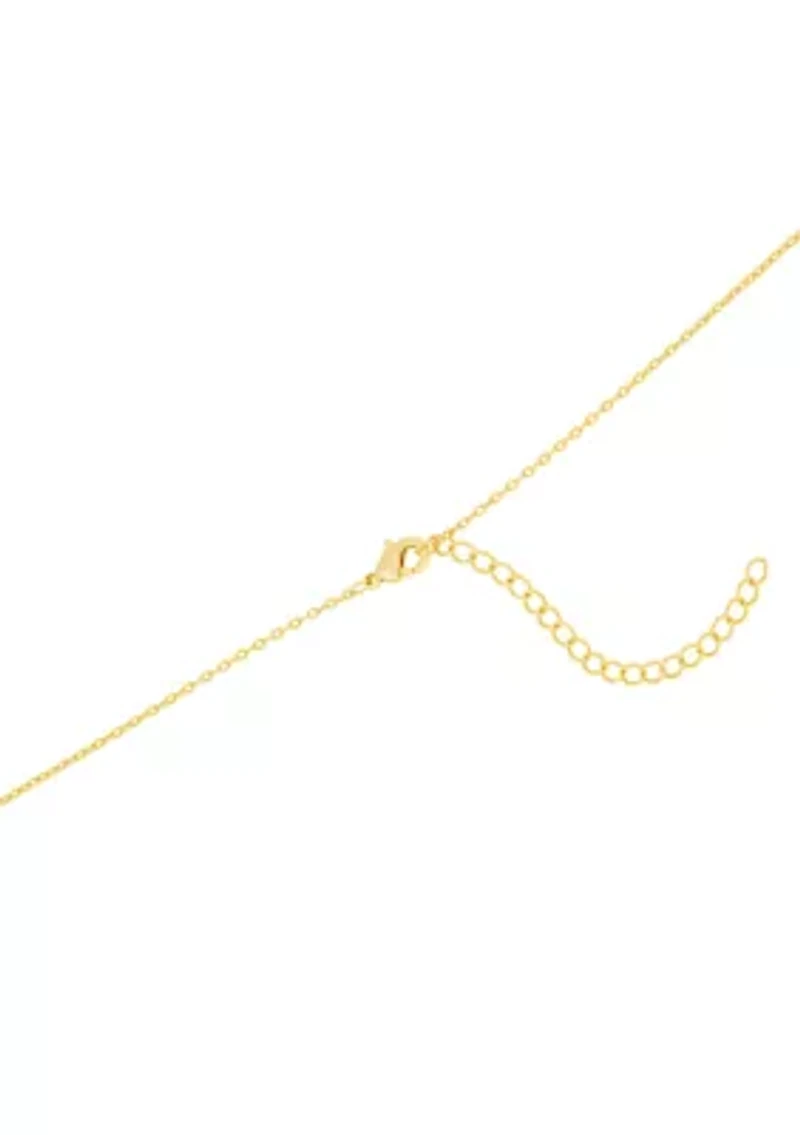 Gold Plated Mystic Cubic Zirconia Pear Halo Necklace and Stud Earring Set