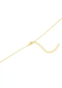 Gold Plated Mystic Cubic Zirconia Pear Halo Necklace and Stud Earring Set