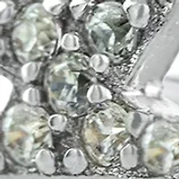 Sterling Silver Ball, Bar, and CZ Trio Earring Set