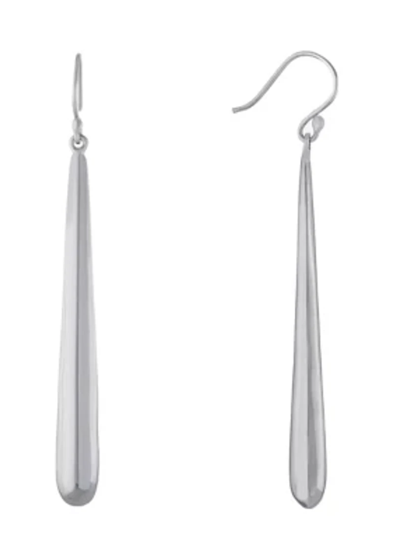 Sterling Silver Long Teardrop Earrings