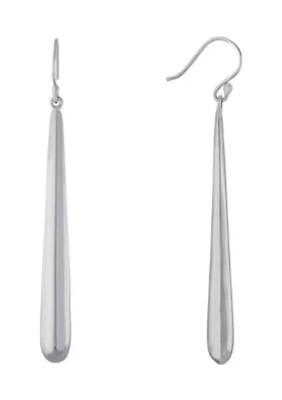 Sterling Silver Long Teardrop Earrings