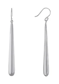 Sterling Silver Long Teardrop Earrings
