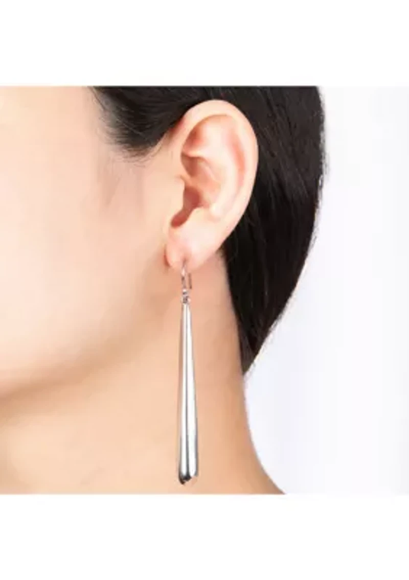 Sterling Silver Long Teardrop Earrings